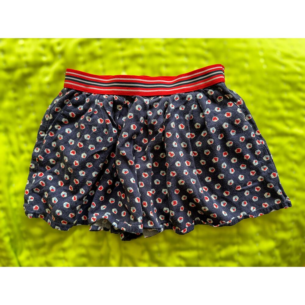 Okaidi Girls Flowy Blue and Red Shorts Size 6